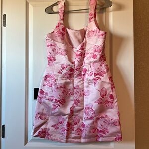 Lulus pink mini dress. Floral pattern